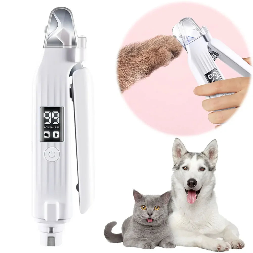 2-in-1 Electric Nail Grinder + Clipper 🐾✨ | Safe Pet Nail Trimmer (Dogs & Cats)