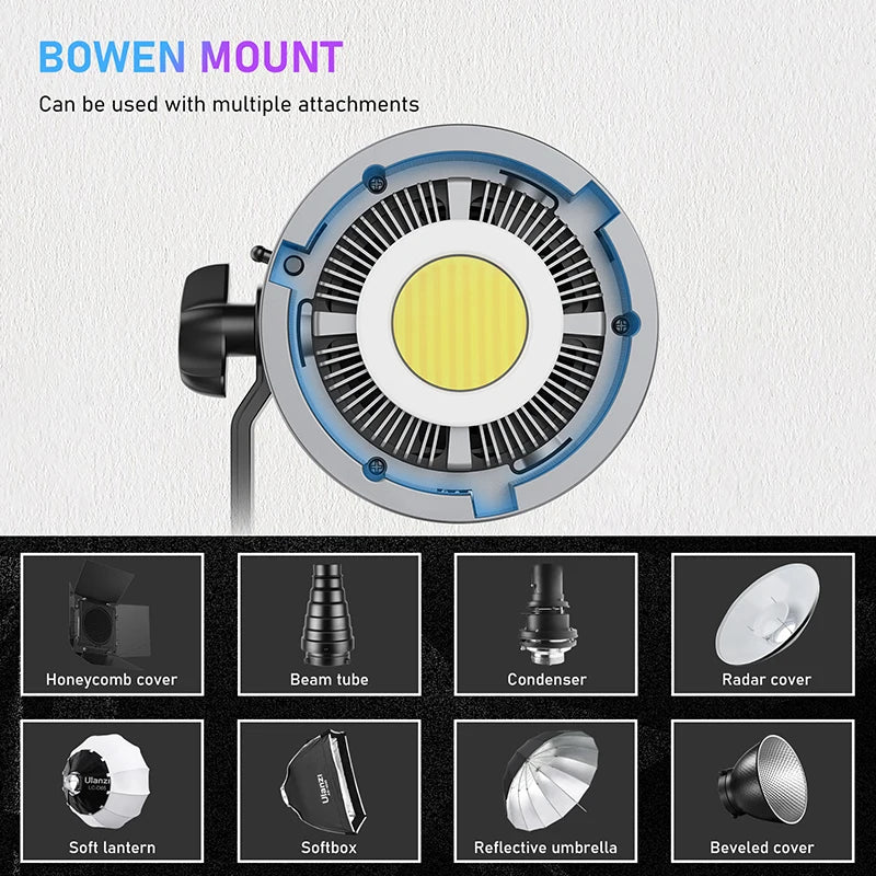 COB Video Light w/ App Control 🎥✨ | V-Mount Studio Light 2700K–6500K (VL200B / VL120C / VL120BI)