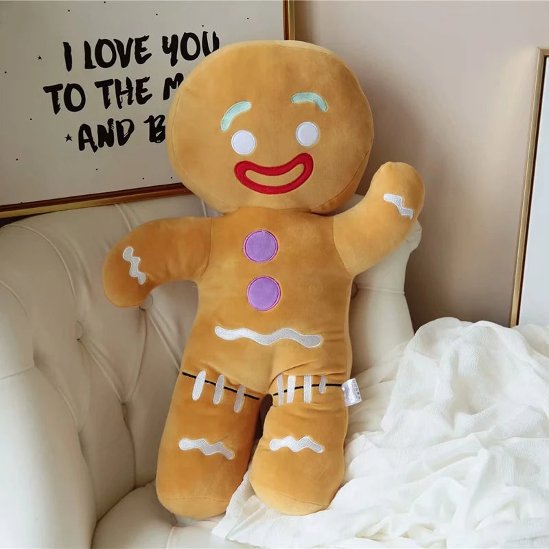 🍪✨ Gingerbread Man Plush – 45 cm Cute & Soft Cookie Doll