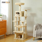 Large Cat Tree Tower 🐱🏡 | Scratching Posts + Hammock + Toys (136/164/184cm)