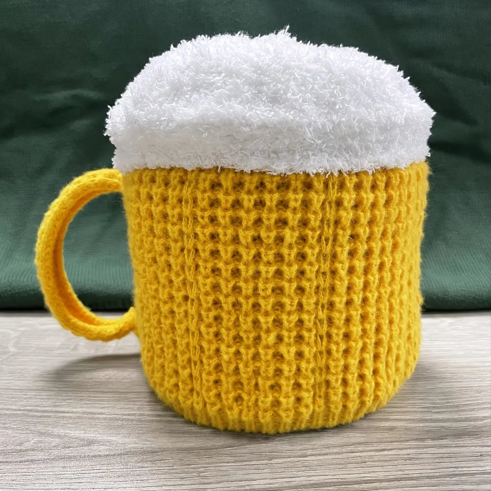🍺🧢 3D Beer Mug Beanie Hat – Funny Knitted Unisex Winter Cap (Autumn/Winter)