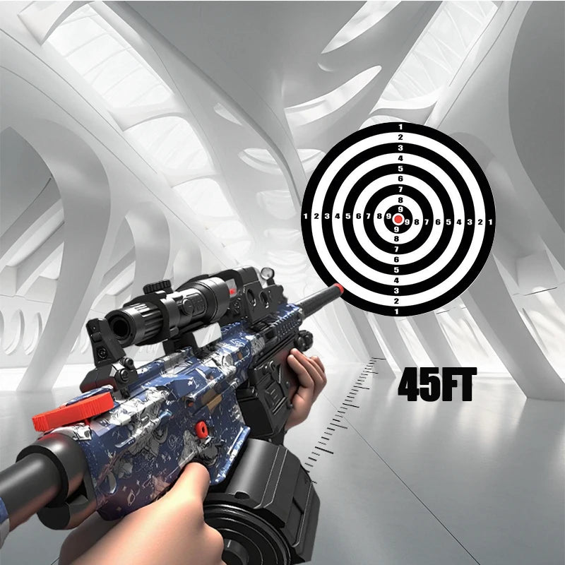 HK416-Style Gel Splatter Blaster Toy 💦🎯 | “Full Configuration” Outdoor Set + Safety Glasses