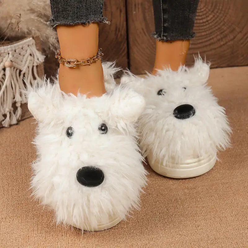 🐶✨ Cute Puppy Slippers – Super Soft Cozy Unisex Home Slippers (Perfect Gift!)