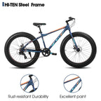 🚲 Fat Tire Mountain Bike – Shimano 7-Speed, Dual Disc Brakes (20” / 24” / 26”)