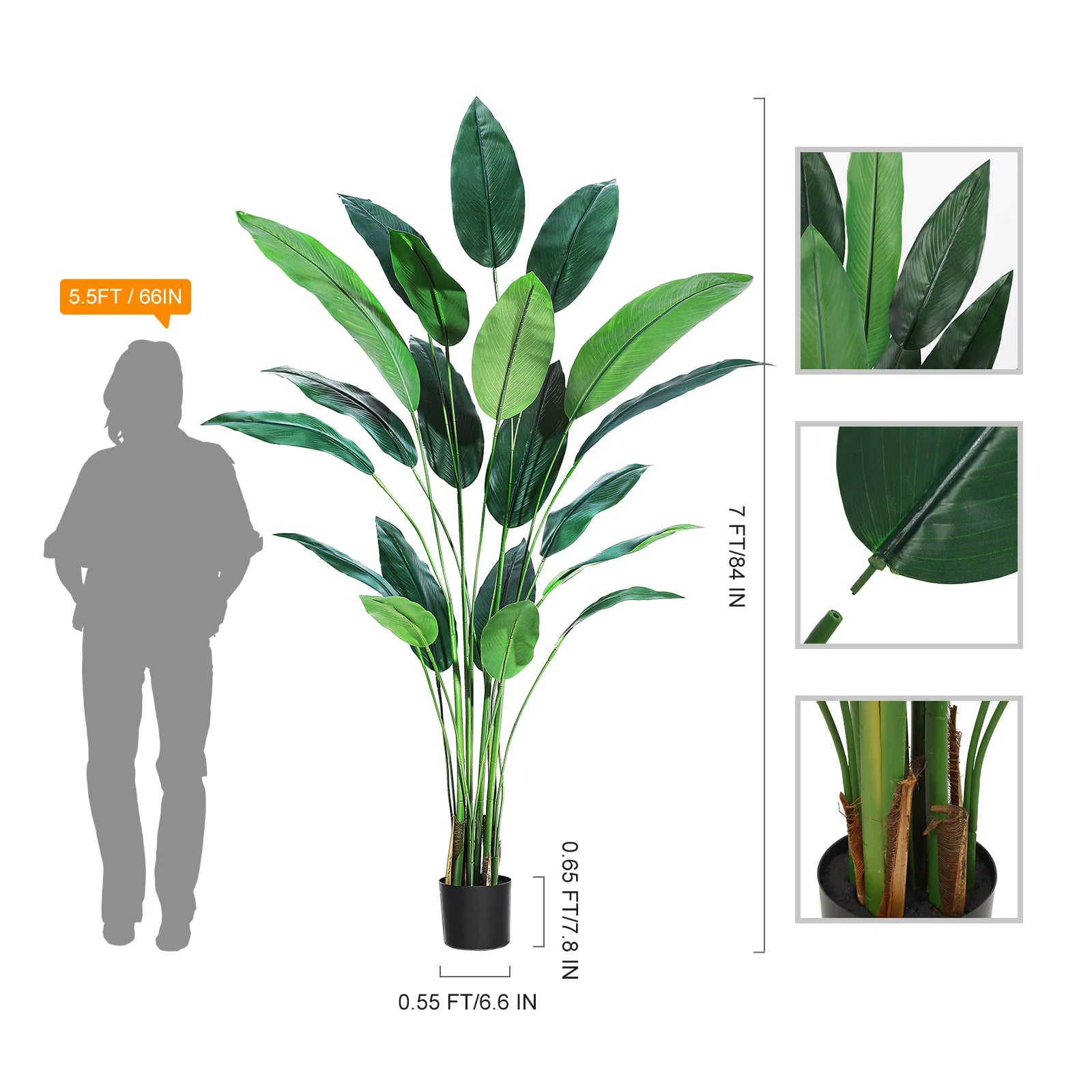 Artificial Bird of Paradise Plant 🌿✨ | 6–7FT Indoor/Outdoor Decor (5 Variants)