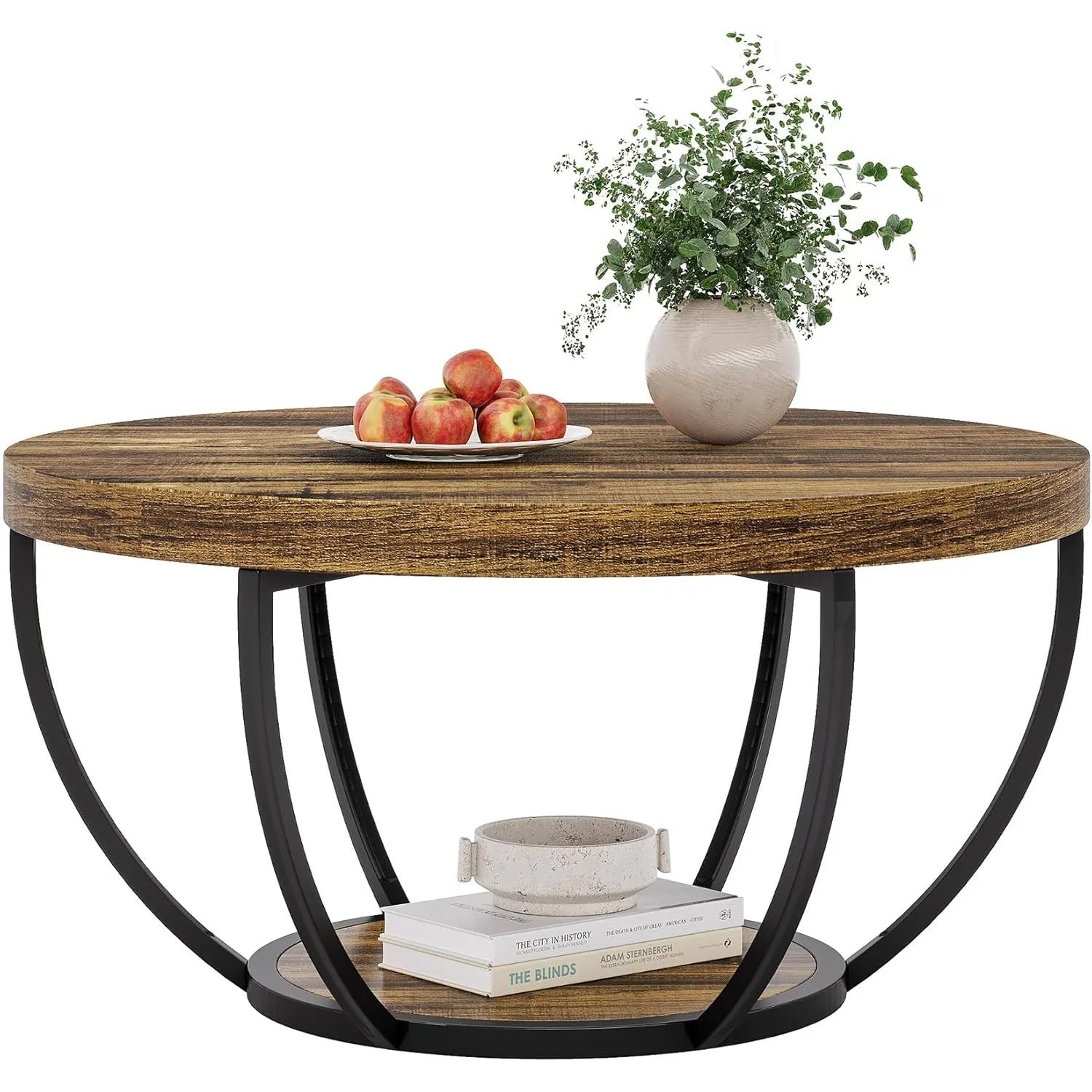 32” Round Coffee Table ✨🟤⚫ | Modern Living Room Centerpiece (4 Colors)