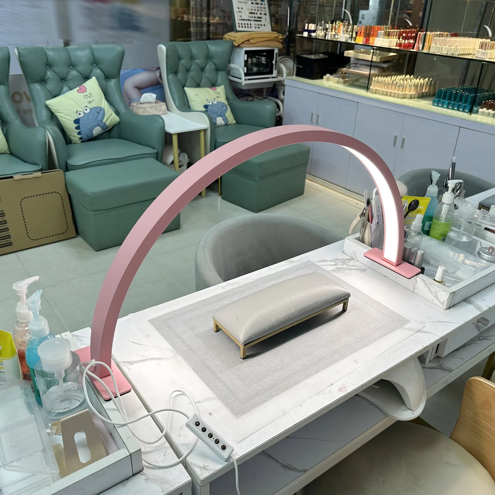 Half Moon LED Desk Lamp 🌙✨ | Adjustable Brightness & 3 Color Modes (29")