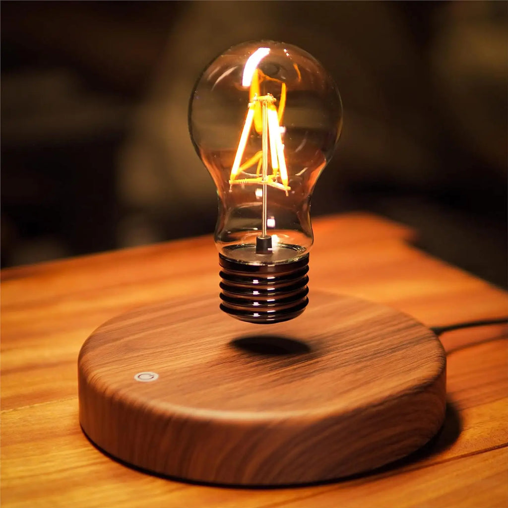 💡✨ Levitating Magnetic LED Bulb – Wireless Floating Desk & Night Light (360° Rotation)