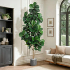 Artificial Fiddle Leaf Fig Tree 🌿✨ | Realistic Faux Ficus (4–7FT)