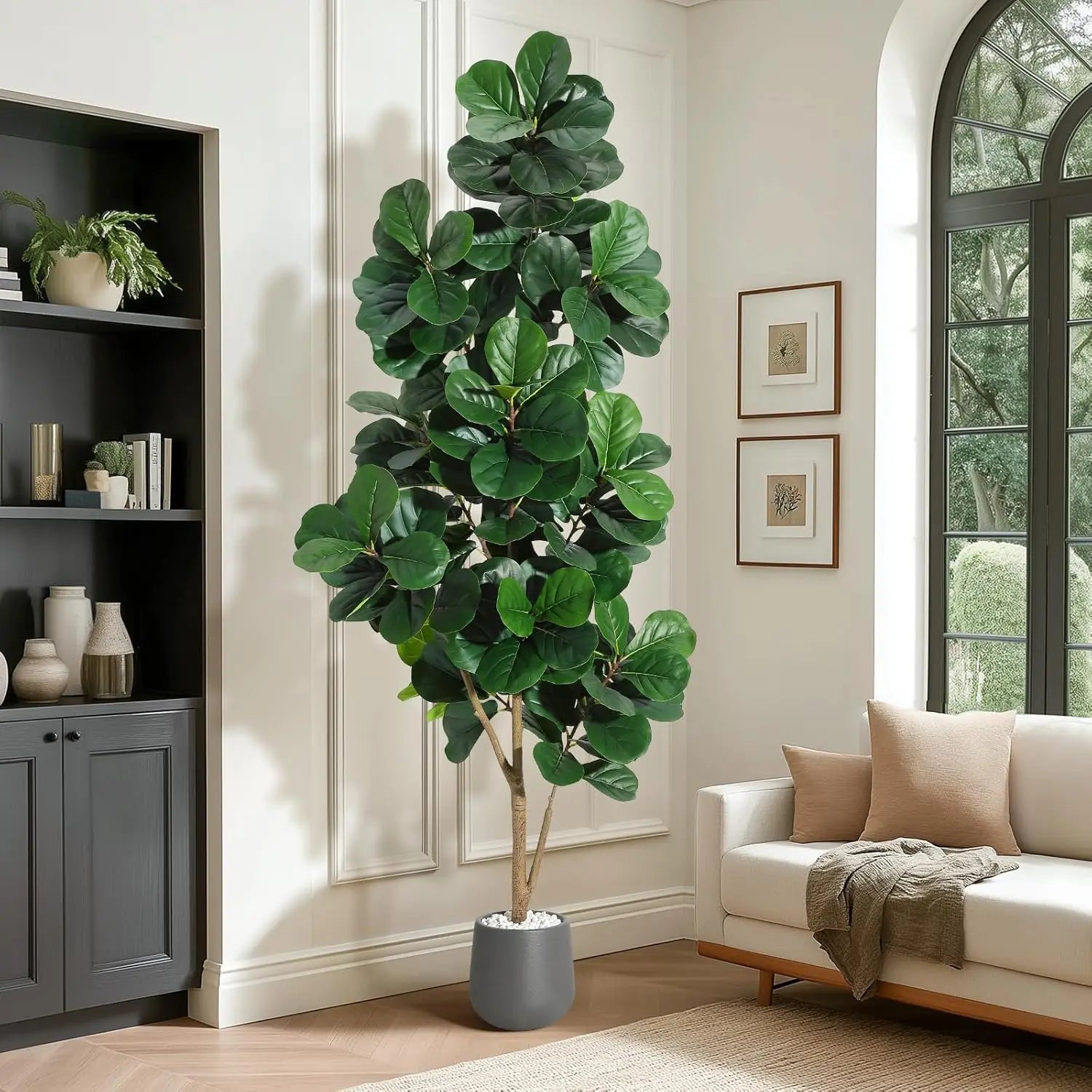 Artificial Fiddle Leaf Fig Tree 🌿✨ | Realistic Faux Ficus (4–7FT)