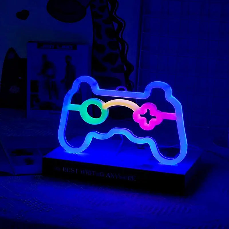 PlayStation Controller LED Neon Light 🎮🔴🔵 | Gamer Room Wall Decor