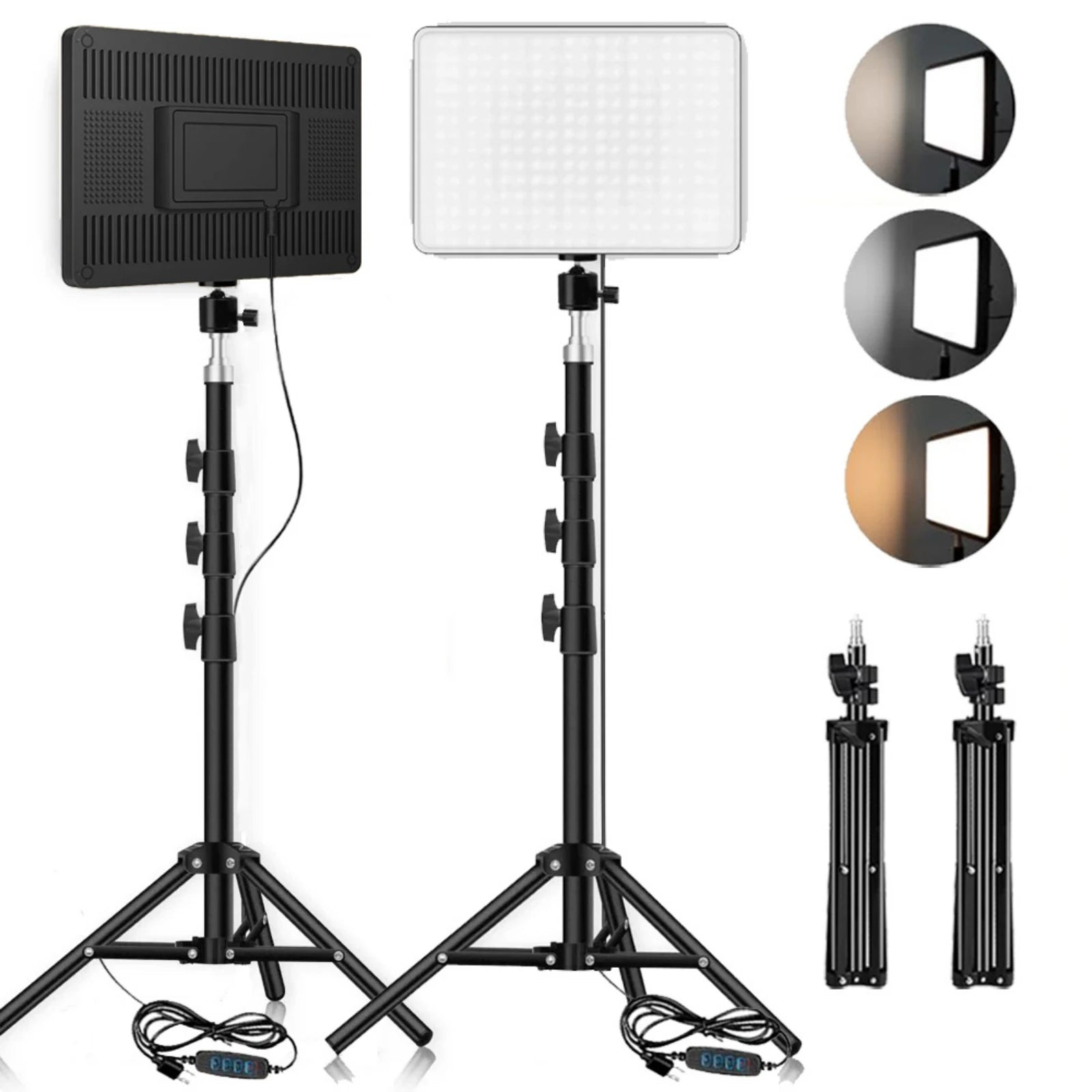 LED Video Light Kit w/ Tripod 🎥✨ | Selfie + Studio Light for TikTok, Zoom & Streaming (1 or 2 Pack)
