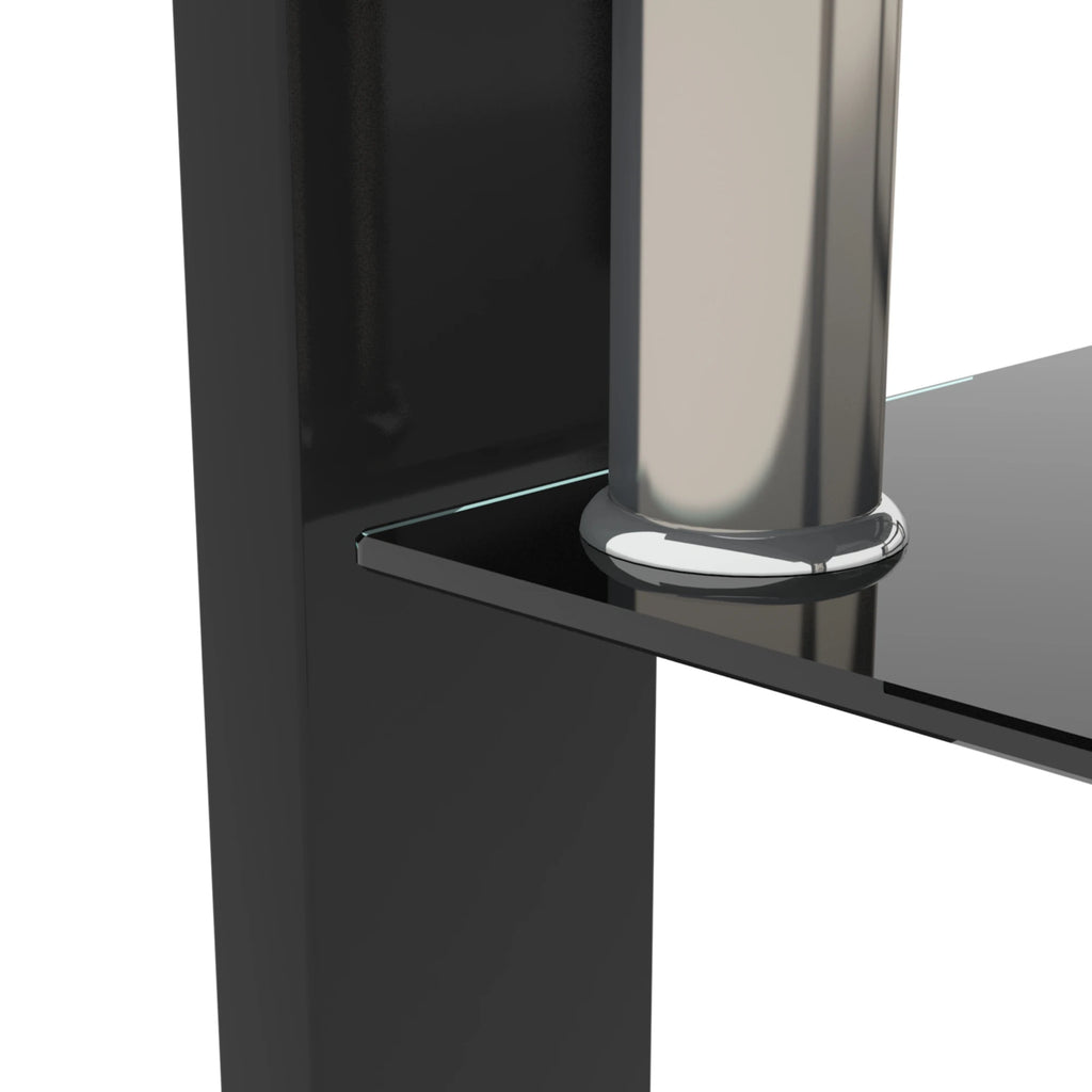 Modern Black Glass Coffee Table 🖤✨ | Rectangle Center Table (39”)