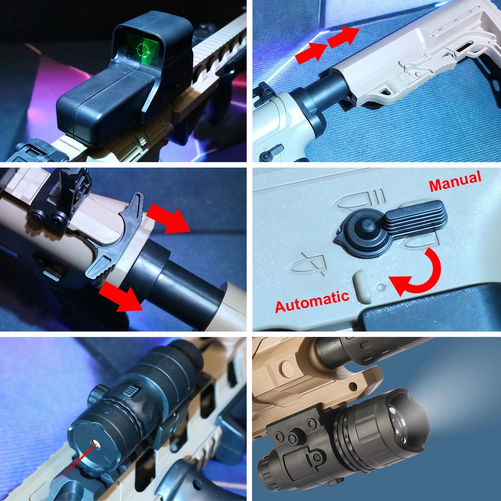 M416 Electric Gel Ball Blaster Toy Gun💦  [7.4v High Speed] | Auto + Manual Modes, Large Magazine