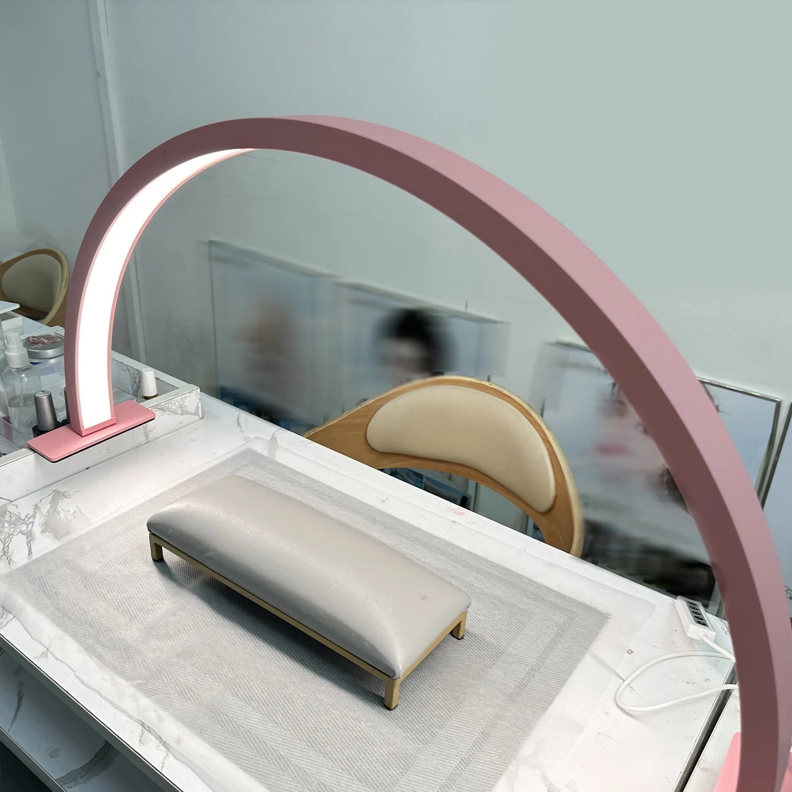 Half Moon LED Desk Lamp 🌙✨ | Adjustable Brightness & 3 Color Modes (29")