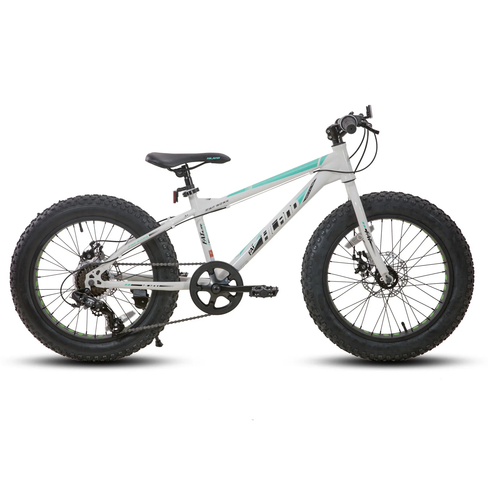 🚲 Fat Tire Mountain Bike – Shimano 7-Speed, Dual Disc Brakes (20” / 24” / 26”)