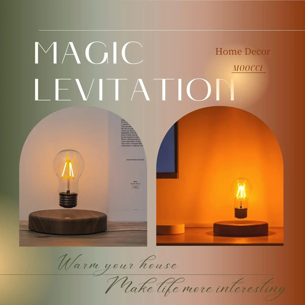 💡✨ Levitating Magnetic LED Bulb – Wireless Floating Desk & Night Light (360° Rotation)