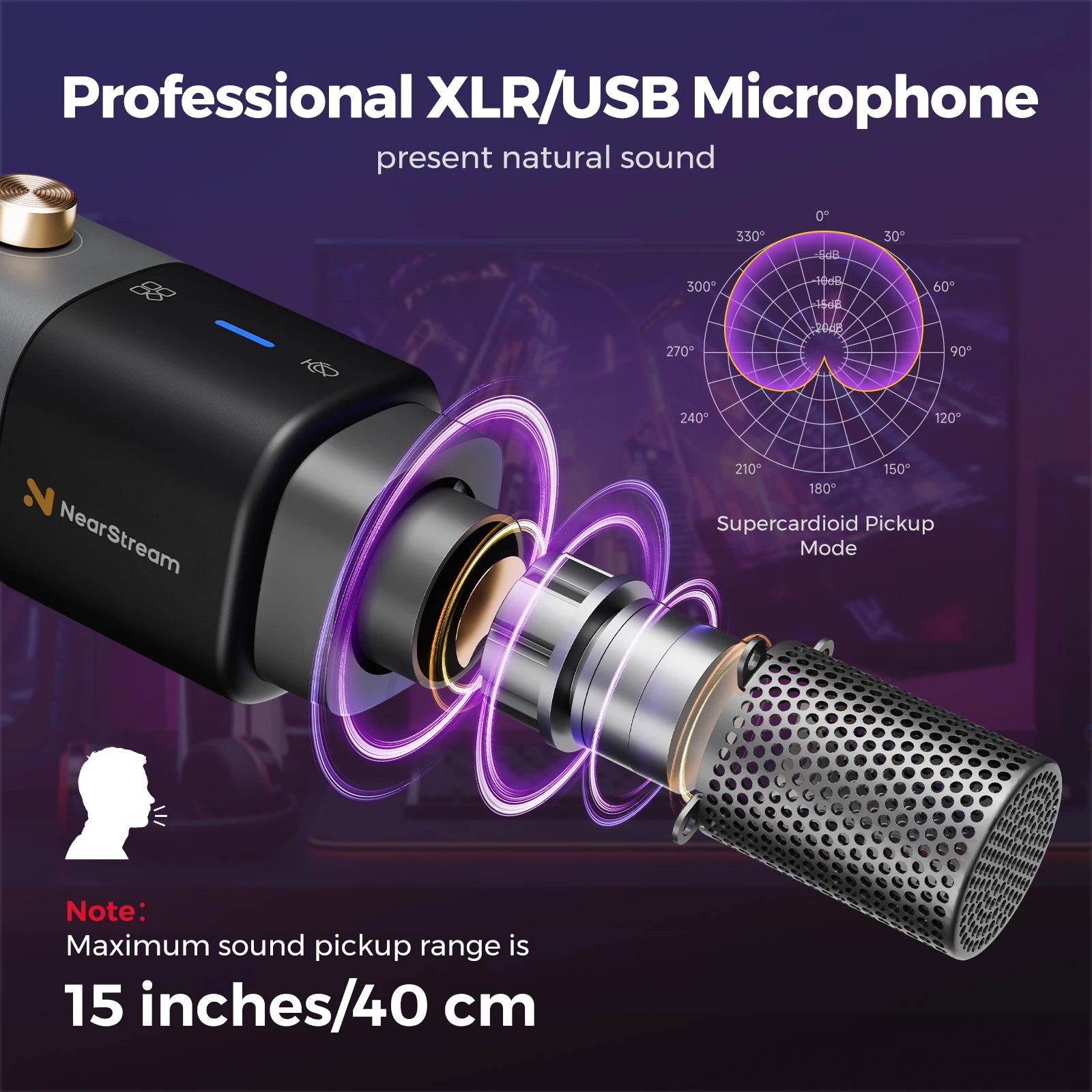 NearStream Pro USB/XLR Condenser Microphone 🎙️✨ | Boom Arm Mic for Streaming & Podcast