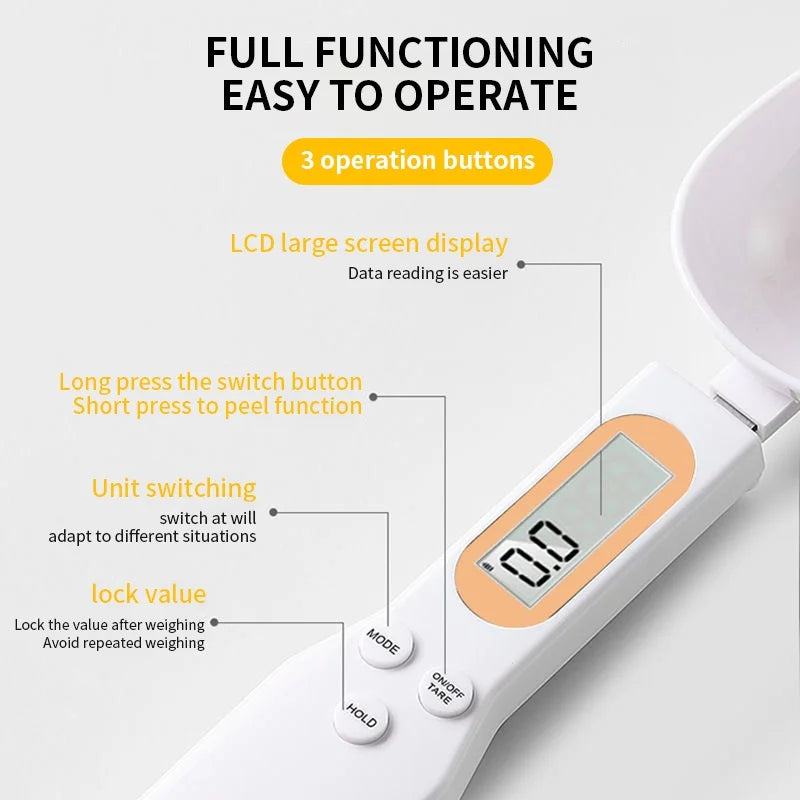 🥄⚖️ Digital Measuring Spoon Scale – Precision Kitchen Scale (0.1g–500g)