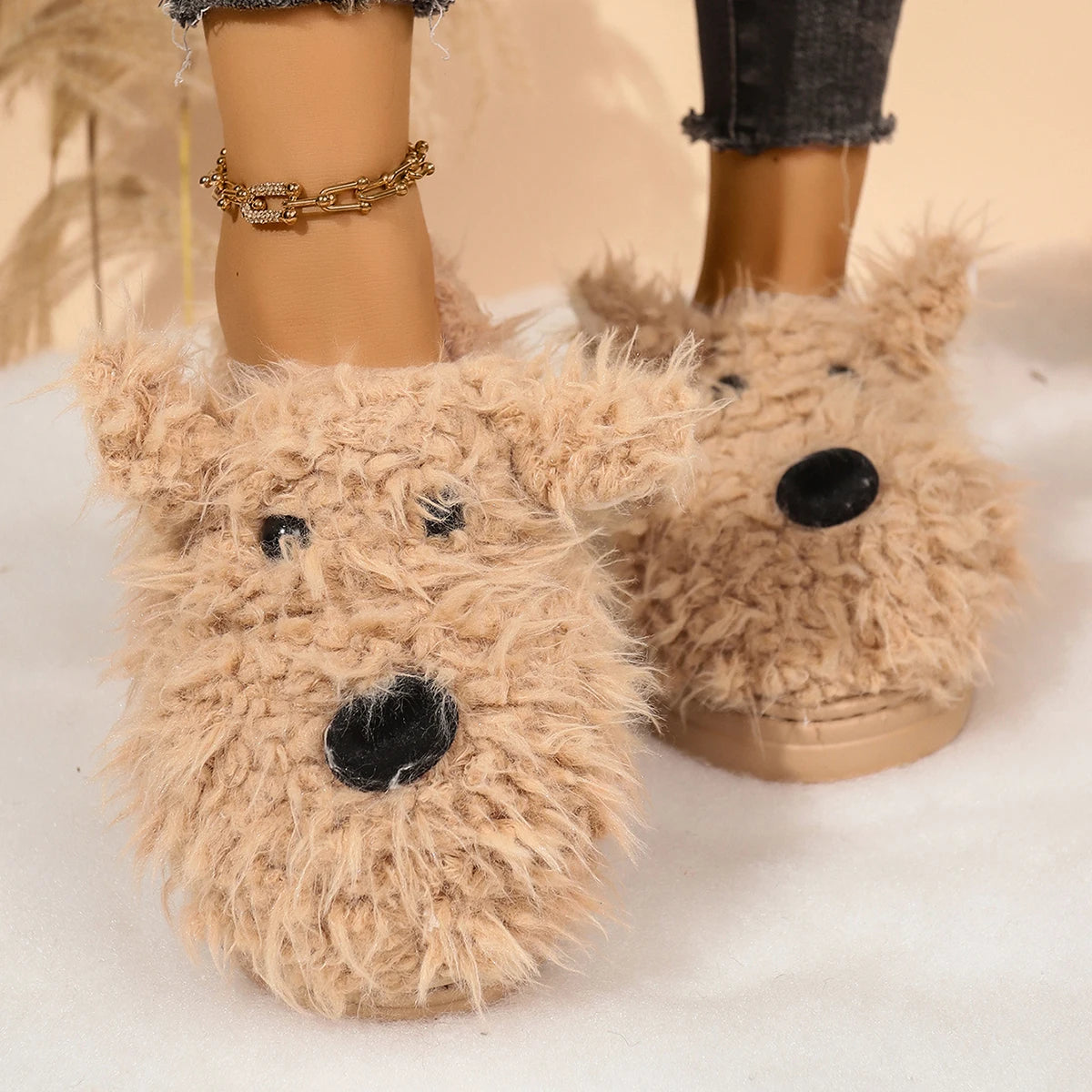 🐶✨ Cute Puppy Slippers – Super Soft Cozy Unisex Home Slippers (Perfect Gift!)