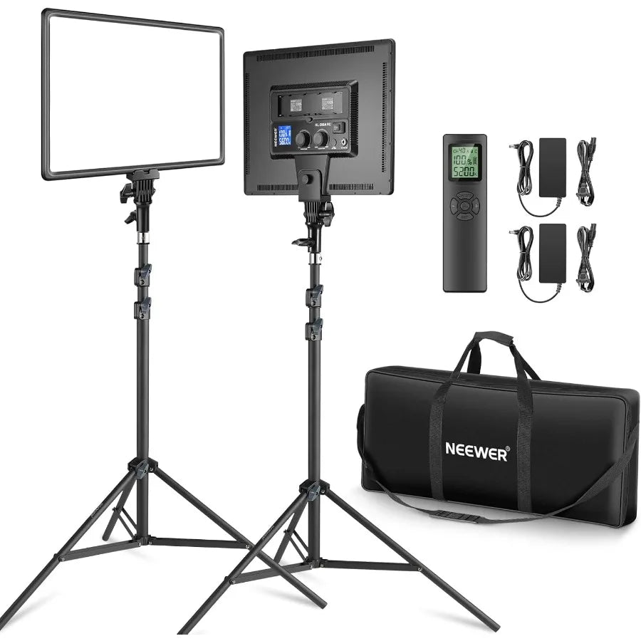 45W LED Video Light Panel 🎥✨ | Remote Control + 3200K/5600K (CRI 97+)