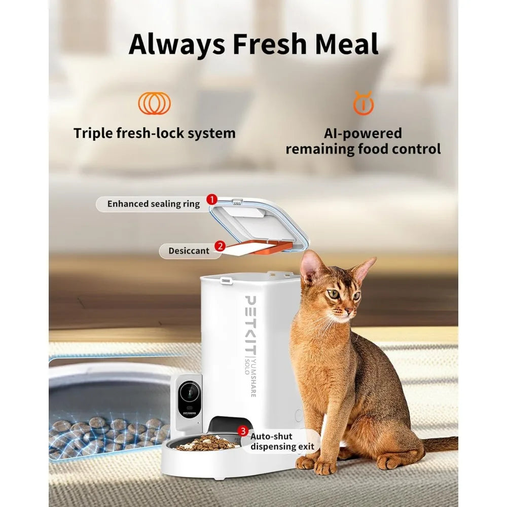Smart Pet Feeder w/ 1080p Camera 📷🐾 | WiFi Auto Food Dispenser + Night Vision 🌙
