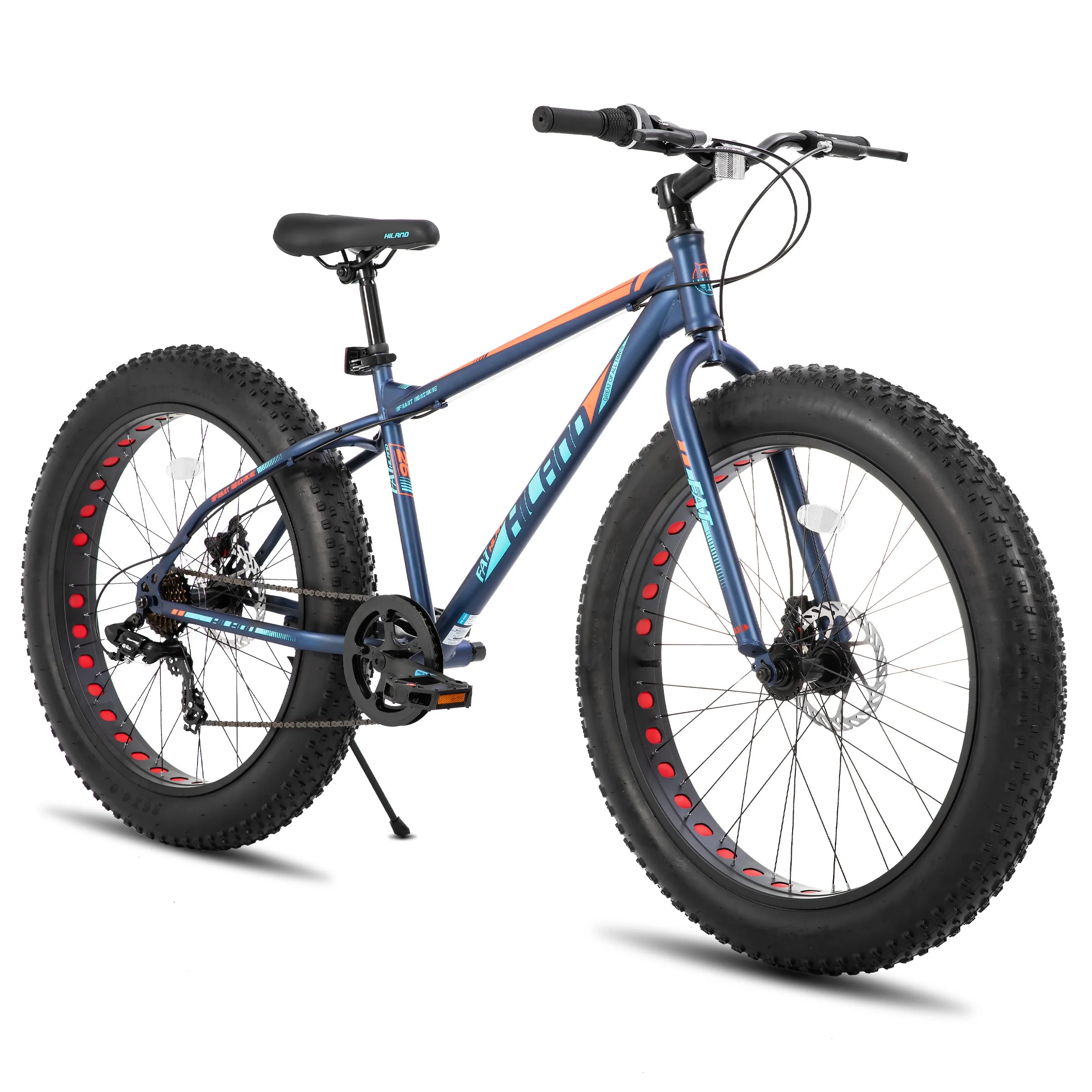 🚲 Fat Tire Mountain Bike – Shimano 7-Speed, Dual Disc Brakes (20” / 24” / 26”)
